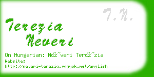 terezia neveri business card